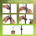 Metal Clamp-On Deck Hook for Bird Feeder,Accessory Hook for Backyard Feeding Stations, Bird House Holder Bracket,Bird Feeder Holder Bracket. (Style1, 2)