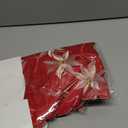 Christmas Table Runner with Embroidered Poinsettia Red Golden Winter Farmhouse Christmas Decorations Indoor Home Party Decor 70 Inches Long