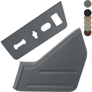 Power Seat Control Switch Housing Bezel & Seat Panel Trim | Compatible with 2009-2014 Ford F150,2010-2014 Lincoln Mark LT Truck Replacement | Front Driver Side Recliner Switch Panel (Steel Gray)