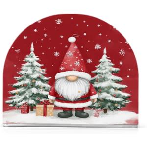 Caikeny Napkin Holder for Tables Xmas Red Gnome Christmas Acrylic Napkins Holder Freestanding Tissue Dispenser Box for Kitchen Dining Table Coffee Desk Decor (Multi 54.43)