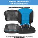 Wheelchairs for Adults Ergonimic Transport Chair Lightweight Foldable with 12-inch Big Wheels for All Terrains Travel Wheelchair with Removable Cushion