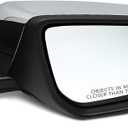 Chrome Passenger Side Mirror Compatible with 2018-2024 Equinox/Terrain Heated & Turn Signal & Blind Spot and Power Adjust 84225387 GM1321595 (8 Pins)