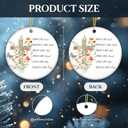 2 x Christian Floral Cross Ornament  Cross Christian Christmas Ornament, Women of The Bible Quote, Sarah Rebekah Ruth Hannah Esther Mary, Faith Scripture Christmas Tree Decoration