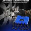 Orion Motor Tech 16pc Locking Lug Nut Master Key Set, SAE & Metric Wheel Lock Removal Kit for Removing Locking Spline Star Hex and Fluted Hex Lug Nuts, Lug Nut Remover Set for Mechanics and More