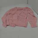 Mafulus Women's Crochet Cardigan Kimono Boho Long Sleeve Lightweight Soft Oversized Open Front Knitted Sweater (Large, Pink)
