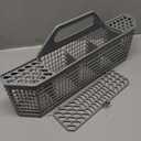 WD28X10128 Dishwasher Silverware Basket Gray By AMI PARTS Replacement (19.7"x3.8"x8.4") for GE Dishwasher, Replace WD28X10127, WD28X10131, WD28X10132 