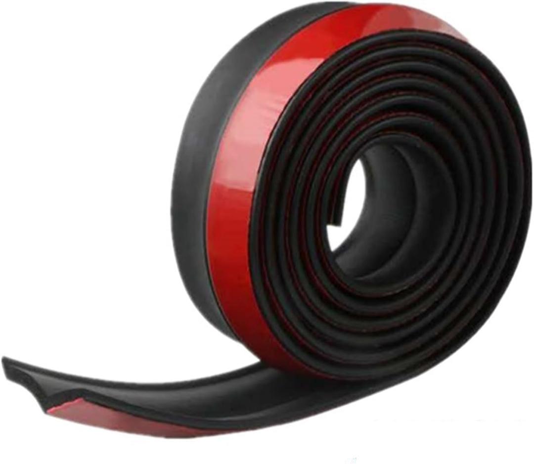 Universal Car Front Bumper Spoiler Rubber Sticker Protector Body Trim Exterior Mouldings Bumper Lip Strip (1M)