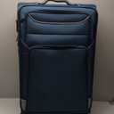 Coolife Luggage 4 Piece Set Suitcase Spinner TSA Lock Softshell lightweight (blue+sliver)