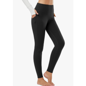 Baleaf Women's Fleece Lined Leggings Thermal Warm Winter Tights High Waisted Yoga Pants Cold Weather with Pockets. Size S.
