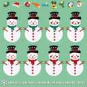PEACELOVER DIY Felt Christmas Snowman Game Set for Kids, Wall Hanging Snowman Kit Xmas Gifts for Christmas Decorations with 36 Detachable Ornament 3.2 ft (White Snowman)