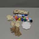 JOYIN 33Pcs Christmas Wooden Hanging Ornaments Craft Kits, Unfinished Blank Wood Ornaments to Paint for Kids, Arts & Crafts Bulk, DIY Decorations Coloring Making Set for School Activities(Age 8+)