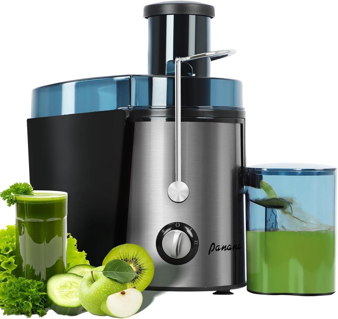 Panana Juicer Centrifugal Juicer Machine, Juicer with 1000W Motor, Dual Speed Juice Maker for Fruit, Vegetables, Exlarge 3" Feed Chute, BPA-Free