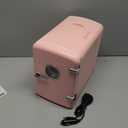 Frigidaire Retro 9-Can Mini Personal Fridge Portable Cooler for Car, Office, Bedroom, Dorm Room, or Cabin, 11.8" D x 7.1" W x 10.1" H, PINK