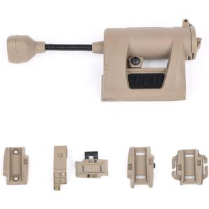 NOBUHIRO Tactical Helmet Light, Green/Red/White/IR Illumination Tool with 4 Helmet Lamp Mounts, Bendable Survival Signal Lights for Outdoor Sports Hunting Fishing (Tan)