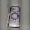 LXK Magnetic Invisible Stand for iPhone 17 Pro Max Case 6.9" Compatible with MagSafe, Military-Grade Protection, with Camera Protector, Clear Scratch-Resistant Back Cover for 17 ProMax, Purple