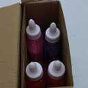 Amazon Basics Liquid Washable Glitter Glue, Assorted Colors (Purple Pink Redx2 ), 177ml, 6 oz Each, 4-Count