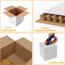 PETAFLOP 7x7x7 Shipping Boxes Set of 25, Small White Cardboard Mailer Box for Packing, Mailing, Business,DIY