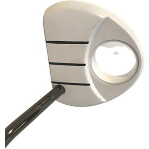 TaylorMade Corza Ghost Putters, 35" Black Steel Heel Single Bend Shaft White and Red SS Mid Slim 2.0R Grip Club