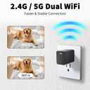 4K Smart Camera Charger with 2.4G/5Ghz Dual WiFi, 160° Wide Angle, Motion Detection, Type-C Plug Indoor Security Mini Camera for Home Pets, iOS & Android App
