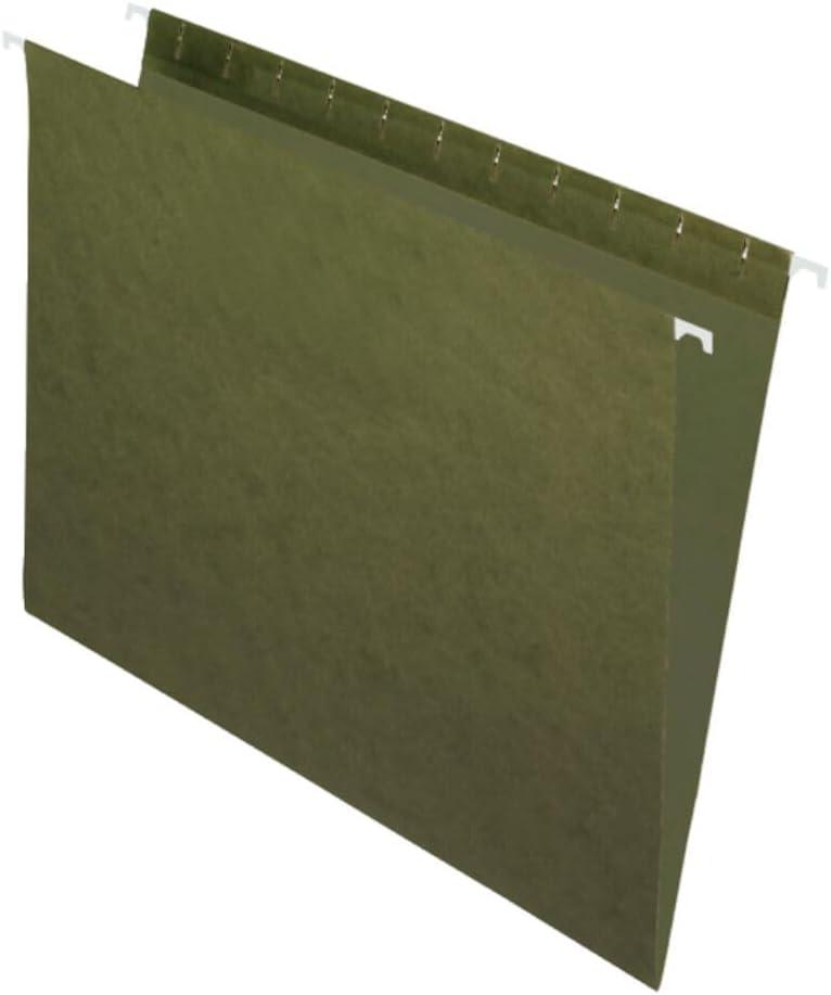 Pendaflex Hanging File Folders, Legal Size, Standard Green, 25/Box, Recycled 