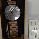 BEWELL Wooden Watches for Men Women Slim Analog Quartz Minimalist Couple Wrist Watch