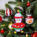 Winlyn 24 Sets Holiday Decorations DIY Christmas Tree Ornaments Winter Crafts Kits Foam Snowflake Penguin Snowman Foam Stickers for Kids Holiday Seasonal Gift Home Classroom Activities Party Favors