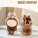 Protective Case, High Clear Case Cover for 17cm Doll, Acrylic Display Box with Keychains (Doll Not Include) (Seat)