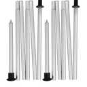 Aluminum Tarp Poles for Beach,Set of 2Adjustable Tarp Poles 90" Camping Rain Fly Awning Telescoping Poles, With Rope & Hook