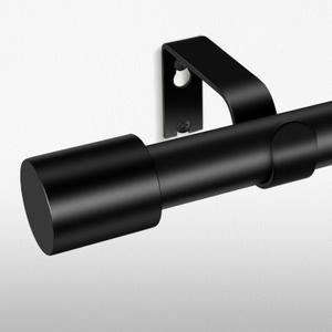 Black Curtain Rods for Windows 66 to 120 Inch(5.5-10ft),1 Inch Diameter Heavy Duty Curtain Rods,Modern Adjustable Curtain Rod,Cylindrical End Cap Drapery Rods,Window Curtains Rod 36-120",Matte Black