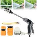 Waterblitz Pressure Washer,Waterblitz High Pressure Water Gun,360 Rotating for Three Spray Modes(Water Gun + Connector)