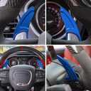 Steering Wheel Shift Paddle Extended Shifter Trim Cover for Dodge Challenger Charger Durango RT & Scat Pack 2015-2024, for Jeep Grand Cherokee 2014-2021 Interior Decoration Accessories (Blue 2PCS)