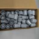 Taiyin 144 Pcs Folding Chair Leg Caps, 7/8 Inch Heavy Duty Plastic Round Chair Covers, Grey Furniture Leg Feet for Hardwood Floor Protectors