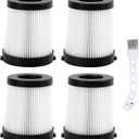 HEPA Filter Compatiable with Fabuletta FSV001, FSV101, Girnoor G160 and G165 Afoddon A300 Cordless Stick Vacuum Cleaners Series 4 Pack