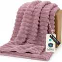 Bedsure GentleSoft Pink Fleece Blanket for Couch - Cozy Soft Blankets for Women, Cute Small Throws for Girls, Pink Decor Gifts for Home Room Office, 50x60 Inches