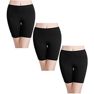 wirarpa Women's Anti Chafing Cotton Underwear Boy Shorts Long Leg Boyshorts Panties 3 Pack.L
