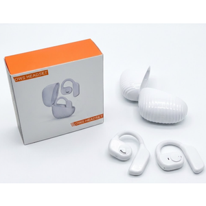 OWS True Wireless Open-Ear Headphones with Earhooks, Bluetooth 5.3, 60H Playtime, IPX5 Waterproof, Lightweight Design White