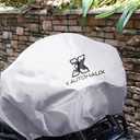 X AUTOHAUX Motorcycle Cover Lightweight Half Cover Outdoor Waterproof Rain Dust Protector Silver Tone L Size for Most Full Dress Touring Cruiser