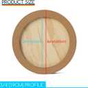 MEEDEN Round Wood Canvas Panels: 16" Dia Wooden Canvas Panel Pack of 2 | 3/4" Deep Wooden Panel Board, Blank Cradled Wood Art Board for Crafts, Painting - Round