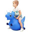ZOOJOY Bouncy Dinosaur Hopper, Inflatable Dino Bouncing Animal for Toddlers, Indoor Outdoor Ride On Bouncing Horse W/Pump, Hopping Toys Gift for 4 5 6 7 8 Year Old Boy Girl