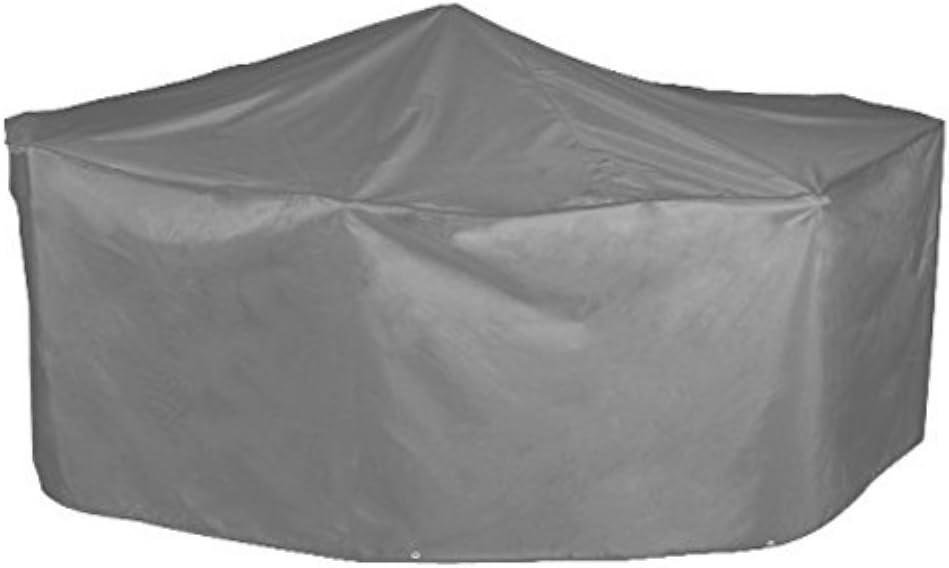Bosmere Weatherproof Oval/Rectangular Table and Chairs Cover, 126" x 75" x 37", Gray (126" L x 75" W x 37" H, Grey)