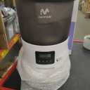 IMIPAW Automatic Cat Feeders, 3L Timed Cat Dry Food Dispenser with Desiccant Bags, Dual Power Supply, Programmable Portion Size, 6 Meals, 20 Portions Per Day, Auto Pet Feeder for Cats and Small Dogs (White)