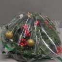 Christmas Garland with Lights, 9FT Prelit Christmas Garland Battery Operated Christmas Wreath with Pine Cones, Red Berries, Artificial Xmas Garland for Mantle, Fireplace, Stairs, Outdoor Decorations (Green)