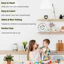 2 x XFM Silent Kids Wall Clock 8 Inch Non Ticking Battery Operated Kids Teaching Clock Colorful Analog Learning Clock Decorative for Kids Room Classroom School