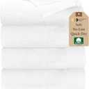 California Design Den Soft & Fluffy 100% Cotton Bath Towels - Pack of 4, Quick Dry & Highly Absorbent, Hotel Quality Bath Towel Set, Like a Spa Retreat Everyday, White - 27" x 54" (Bath Towel Set of 4)