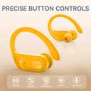 occiam Wireless Earbuds Bluetooth Headphones Ear Buds 96Hrs Playback Sport Over-Ear Waterproof Wireless Headphones Earphones with Earhooks ENC Mics Clear Call for Sport Running Workout (Yellow)