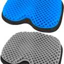 NEW-Vi Anti-Slip Kayak Seat Cushion - Waterproof Thicken Gel Boat Kayak Canoe Rowing Stadium Pad for Sit in Kayak Chair Kayak Accessories Equipment Gear for Fishing Kayak (Blue+ray)