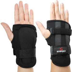 Soared Wrist Guards for Snowboarding Skateboarding, Adjustable Durable Protective Gear with Splint Support for Adults