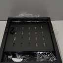 Expandable Microwave Stand Countertop, 2-Tier Adjustable Microwave Oven Rack with 8 Hooks & 2 Holders, Heavy Duty Carbon Steel Microwave Shelf for Kitchen Counter Organizer and Storage, Holds 120lbs (Black)