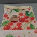 Beeswax Bread Bags for Sourdough 2 Pack 13"x17" Eco-Friendly Reusable Linen Cotton Storage Bags with Zipper Closure for Homemade Bread Fresh-Keeping, Freezer-Safe (Cherries)