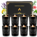 8 Pack Candles for Home Scented Aromatherapy Candles Gifts Set for Women Soy Wax Long Lasting Jar Candles for Birthday Mother's Day Gifts, 3.5oz